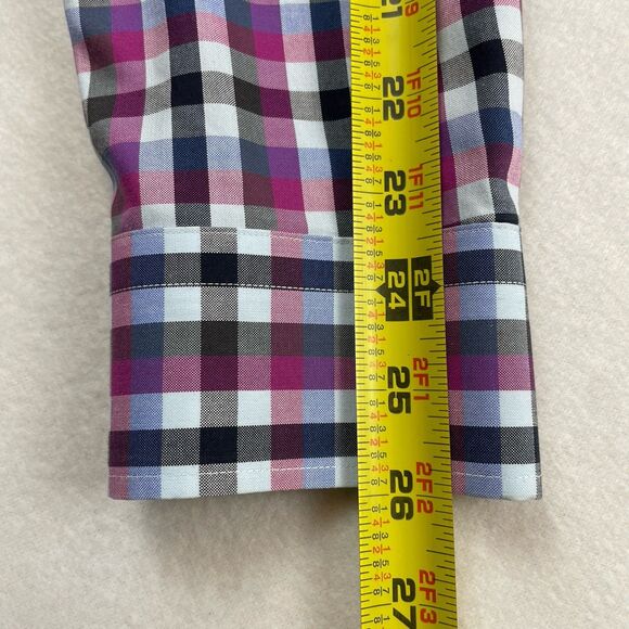 Banana Republic Long Sleeve Button Up Check Multicolor -L - Picture 6 of 8